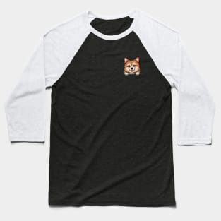 Peeking Dog Baseball T-Shirt